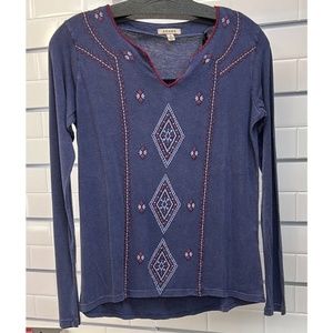NWT Anama Long Sleeve Keyhole Top